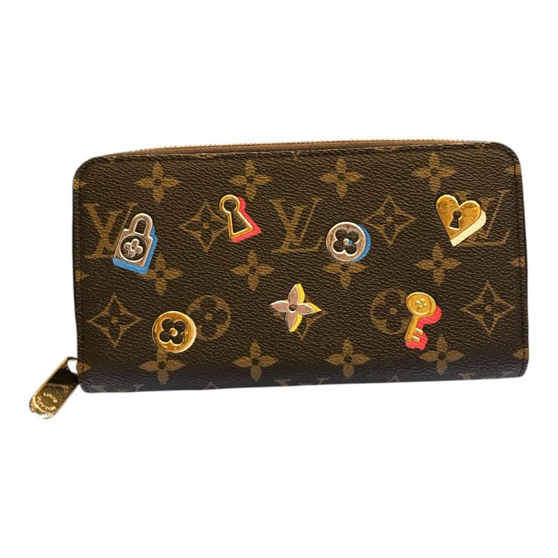 LV情人節限定款字紋ㄇ 型長夾-0