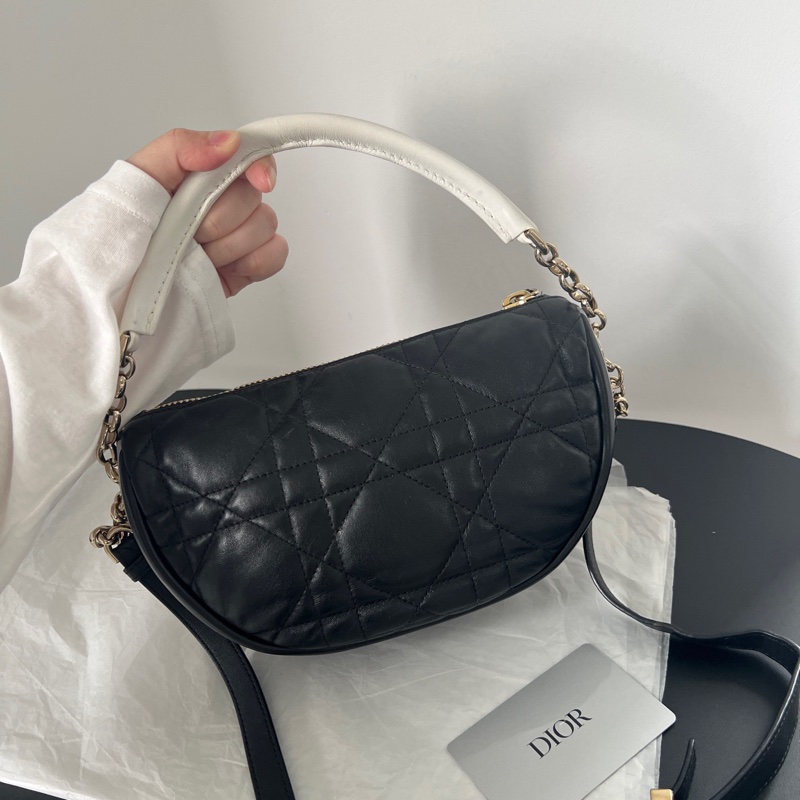 ✨Dior vibe hobo羊皮小號 專櫃十萬 單肩斜背手提都好酷🖤-5