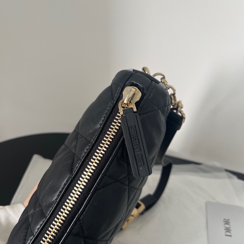 ✨Dior vibe hobo羊皮小號 專櫃十萬 單肩斜背手提都好酷🖤-10