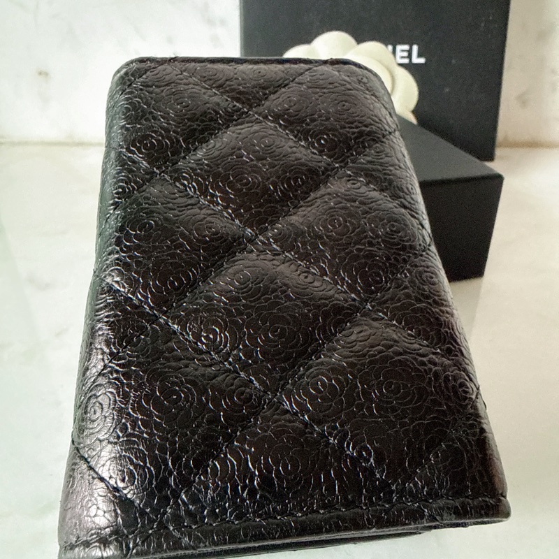 Chanel✨絕版山茶花壓紋鑰匙包-2