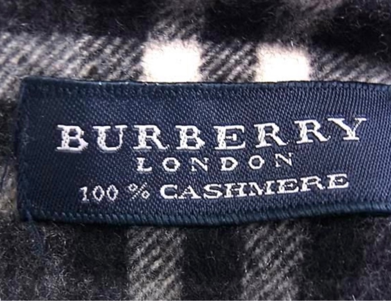 BURBERRY深灰色格紋羊絨圍巾✨-18