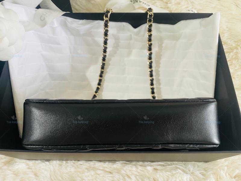 🌟全新Chanel 25s 手機包 黑金 芯片款-13