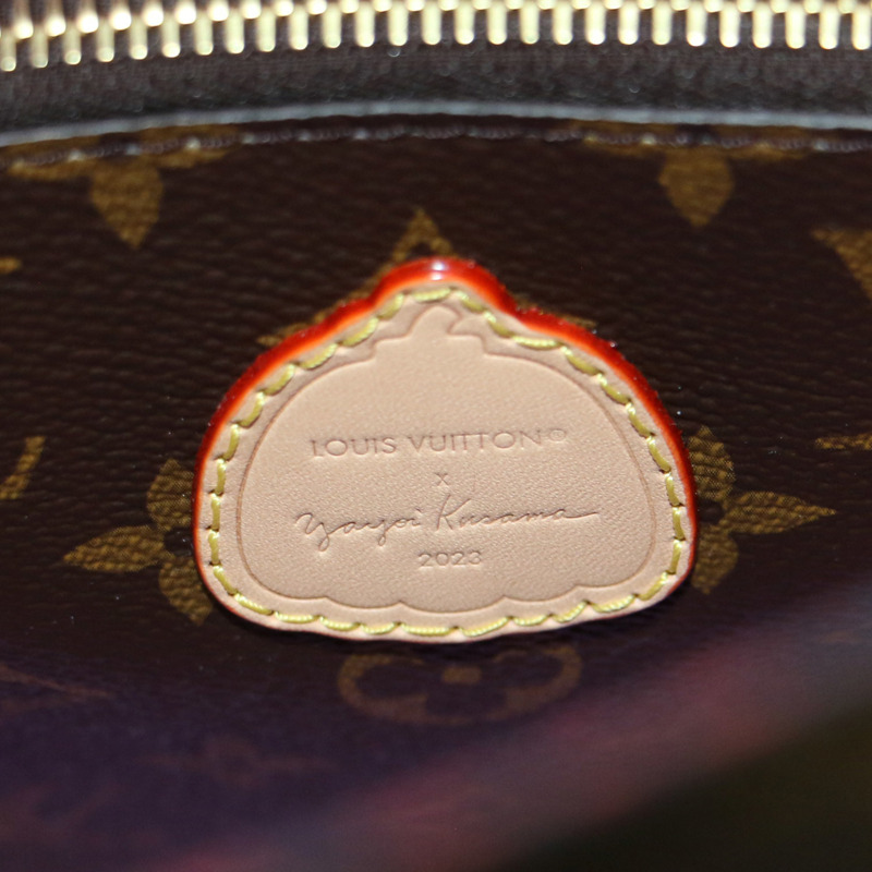 路易威登 x 草間彌生 NeoNoe MM 單肩包 M46473 Monogram Pumpkin Dot 棕色女士聯名斜背包-6
