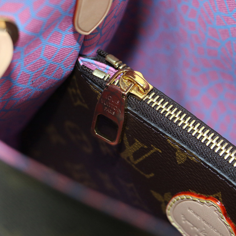 路易威登 x 草間彌生 NeoNoe MM 單肩包 M46473 Monogram Pumpkin Dot 棕色女士聯名斜背包-7