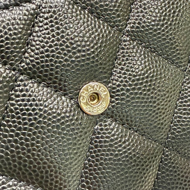 CHANEL - 黑色牛皮銀釦BOY下蓋長夾-14