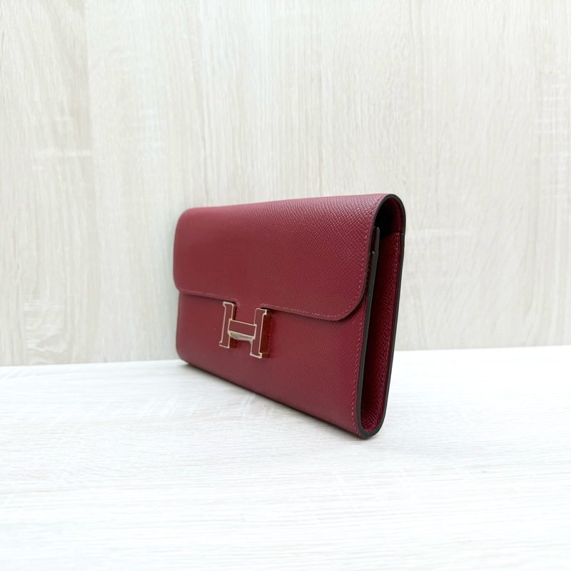 HERMES石榴紅色EPSOM康康長夾-2