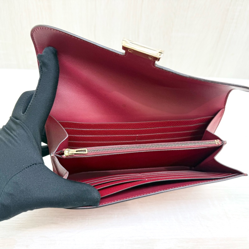 HERMES石榴紅色EPSOM康康長夾-8