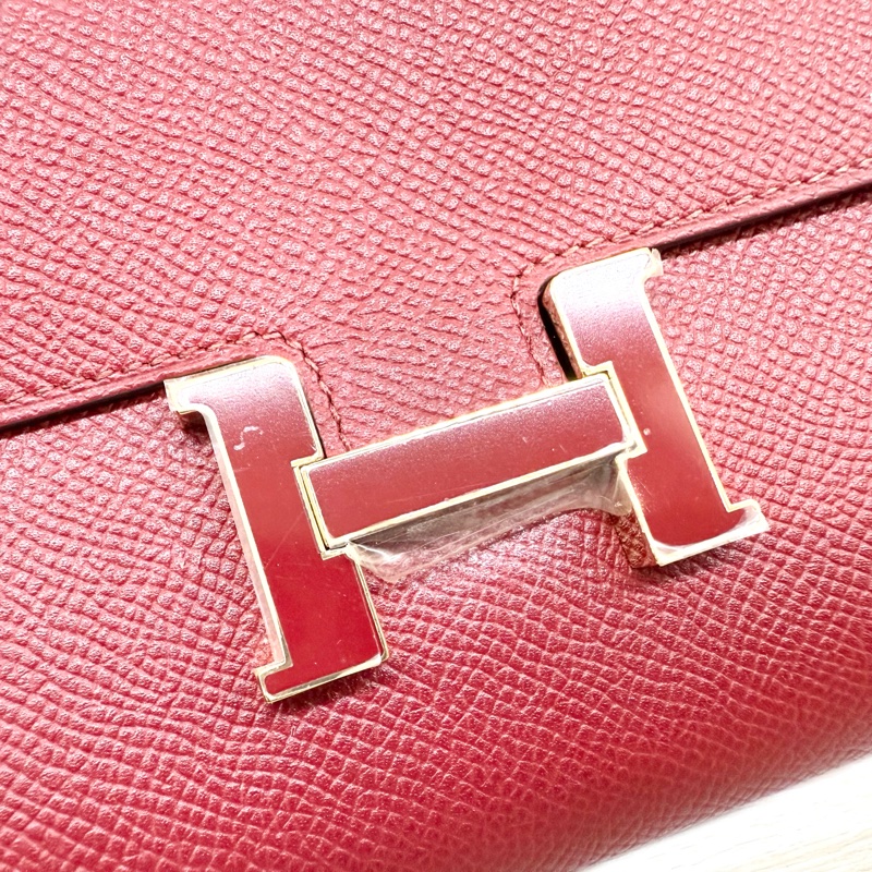 HERMES石榴紅色EPSOM康康長夾-10