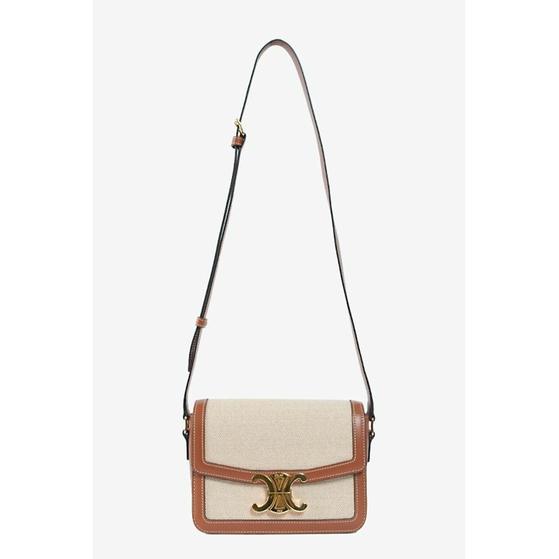 CELINE 25SS 紡織船首薄款 Triomphe 包 188882EGC 02NT 1497-2