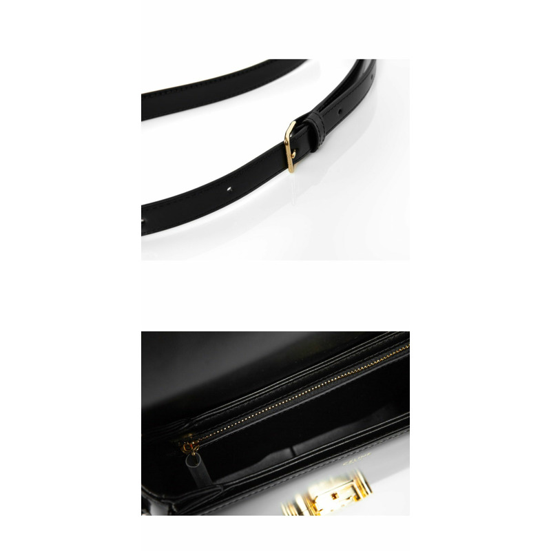 CELINE 亮面小牛皮 Teen Trionf 包 188423BF4 38NO 1608-7