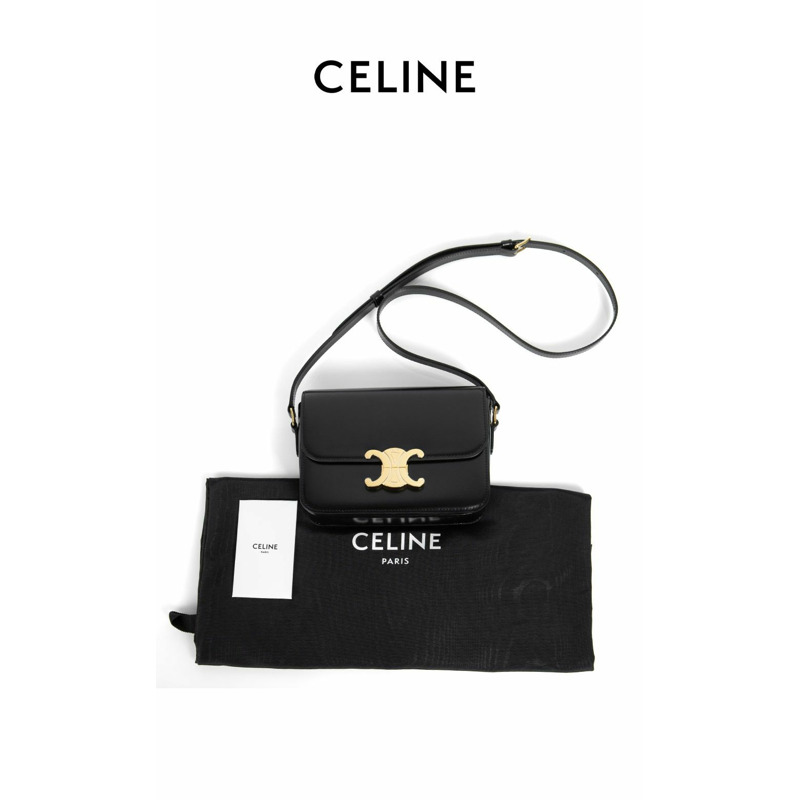 CELINE 亮面小牛皮 Teen Trionf 包 188423BF4 38NO 1608-8