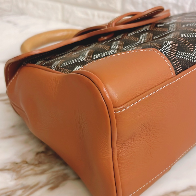 近新附鑒定報告✨ GOYARD SAIGON 西貢包木質手把手提斜背包金剛色(棕）-16