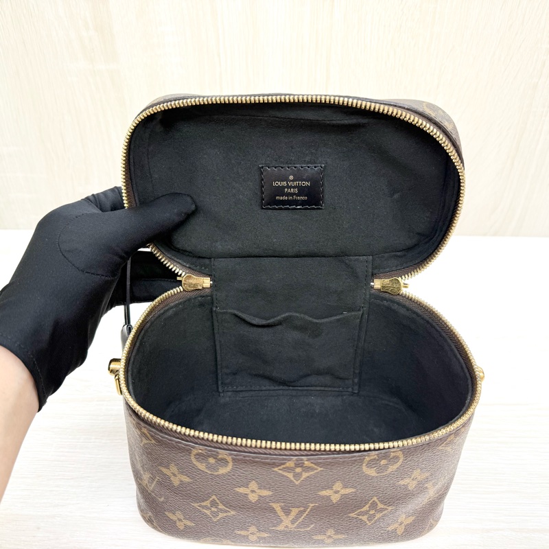 LV雙色原花Vanity PM手提側背化妝箱包/M45165-6