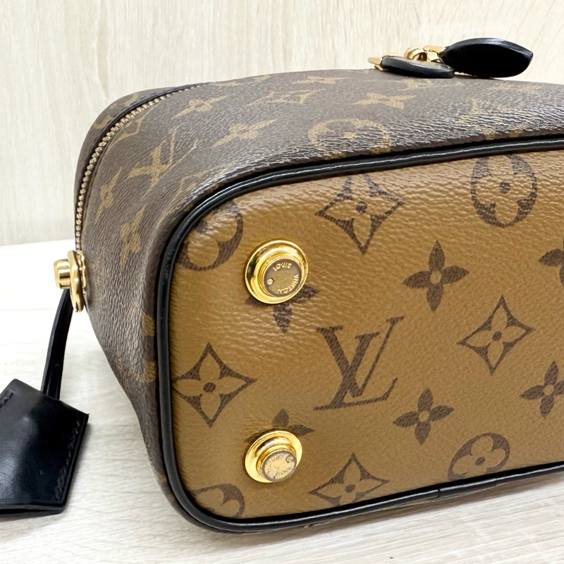LV雙色原花Vanity PM手提側背化妝箱包/M45165-10