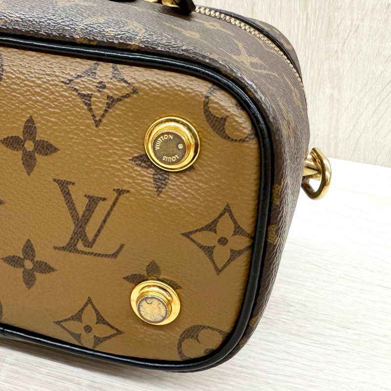 LV雙色原花Vanity PM手提側背化妝箱包/M45165-11