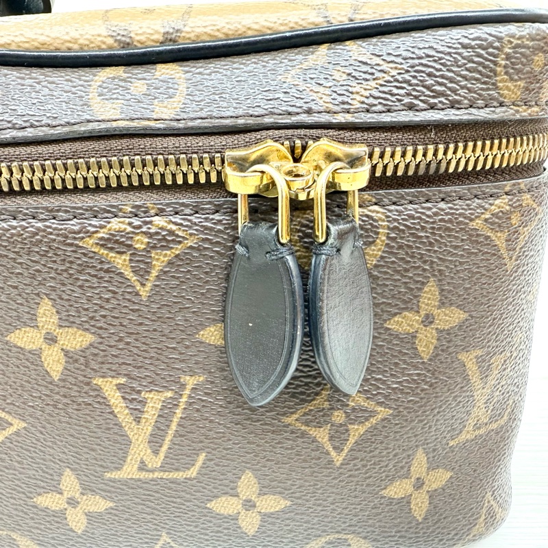 LV雙色原花Vanity PM手提側背化妝箱包/M45165-12