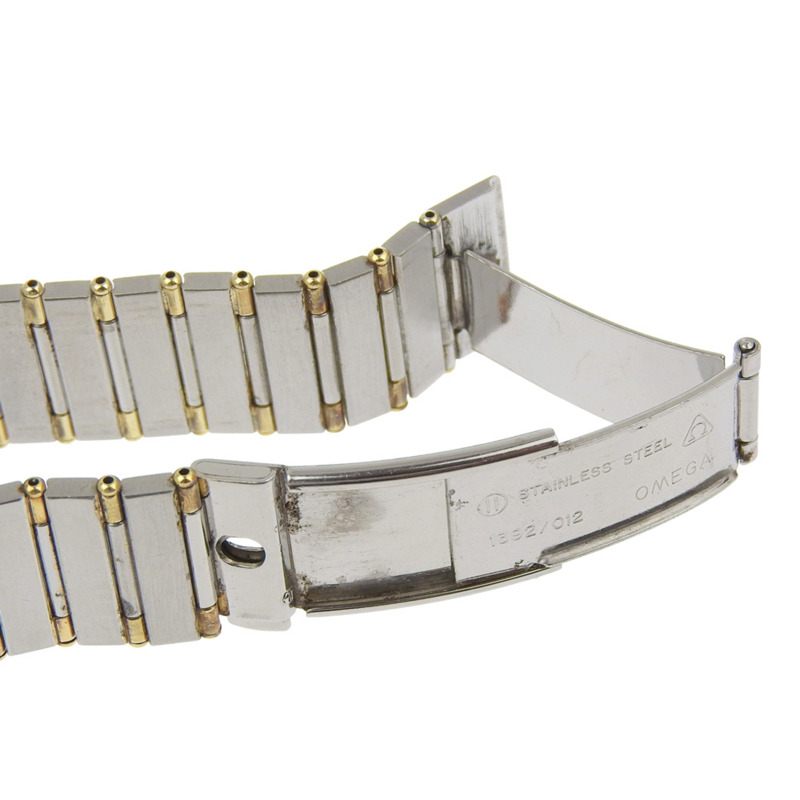 歐米茄星座系列男士腕錶，不鏽鋼錶殼鑲鑽，石英機芯，指針式顯示，銀色錶盤-7