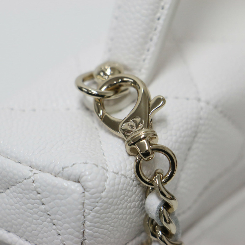 香奈兒 (CHANEL) 香奈兒 25 鏈條肩背包 AP4385 手提包 Vanity Matelasse Coco Mark Caviar 皮革白金女士-5