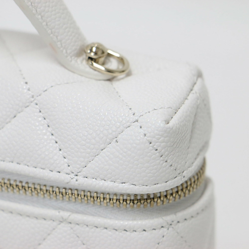 香奈兒 (CHANEL) 香奈兒 25 鏈條肩背包 AP4385 手提包 Vanity Matelasse Coco Mark Caviar 皮革白金女士-9