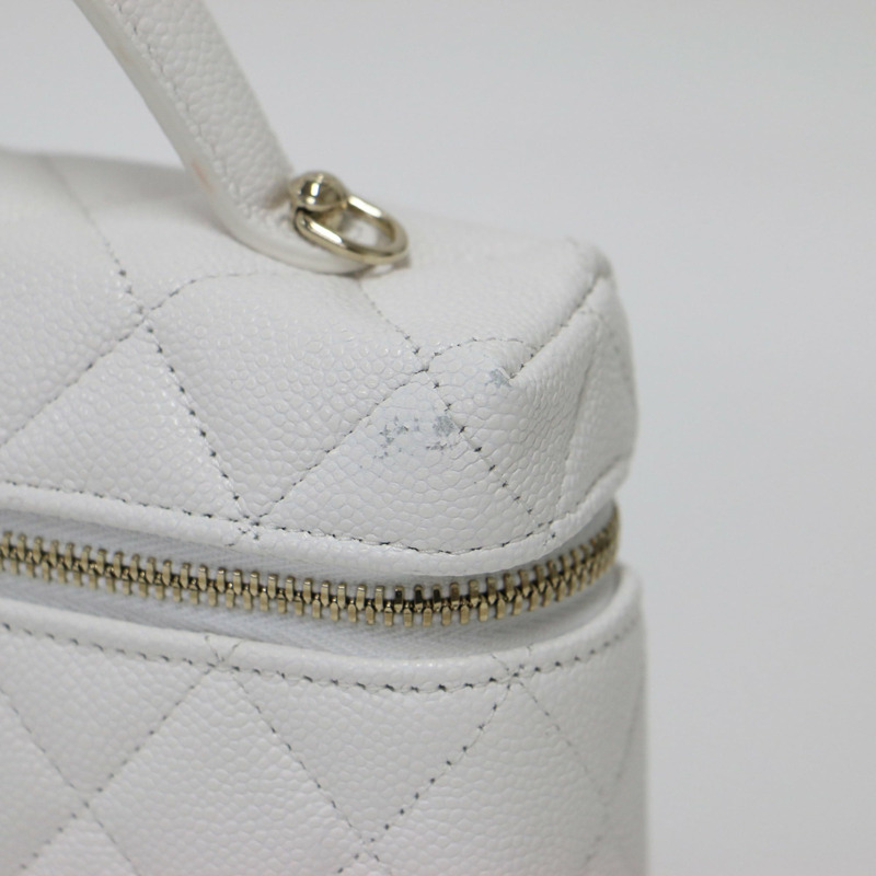 香奈兒 (CHANEL) 香奈兒 25 鏈條肩背包 AP4385 手提包 Vanity Matelasse Coco Mark Caviar 皮革白金女士-12