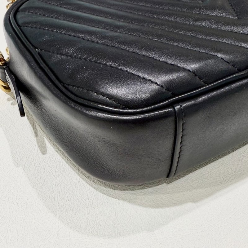 Louis Vuitton - 黑色牛皮金釦彩色皮標New Wave相機包-7