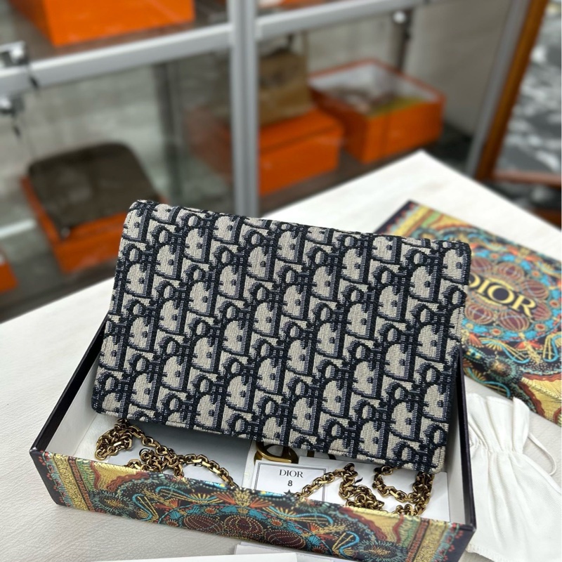 Dior老花馬鞍大號Woc鏈條包 尺寸約22*14-3