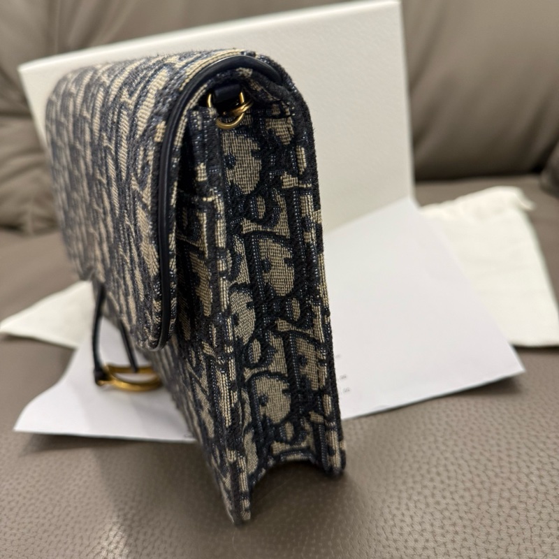 Dior老花馬鞍大號Woc鏈條包 尺寸約22*14-3