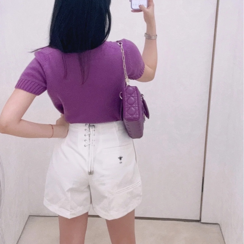 Dior 葡萄紫Djoy中號橫版戴妃 底長約26，23年編碼 附件塵袋、盒-8