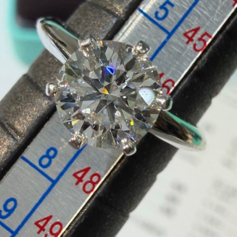 Tiffany 蒂芙尼一克拉鑽戒F色1.07克拉VS1淨度-4