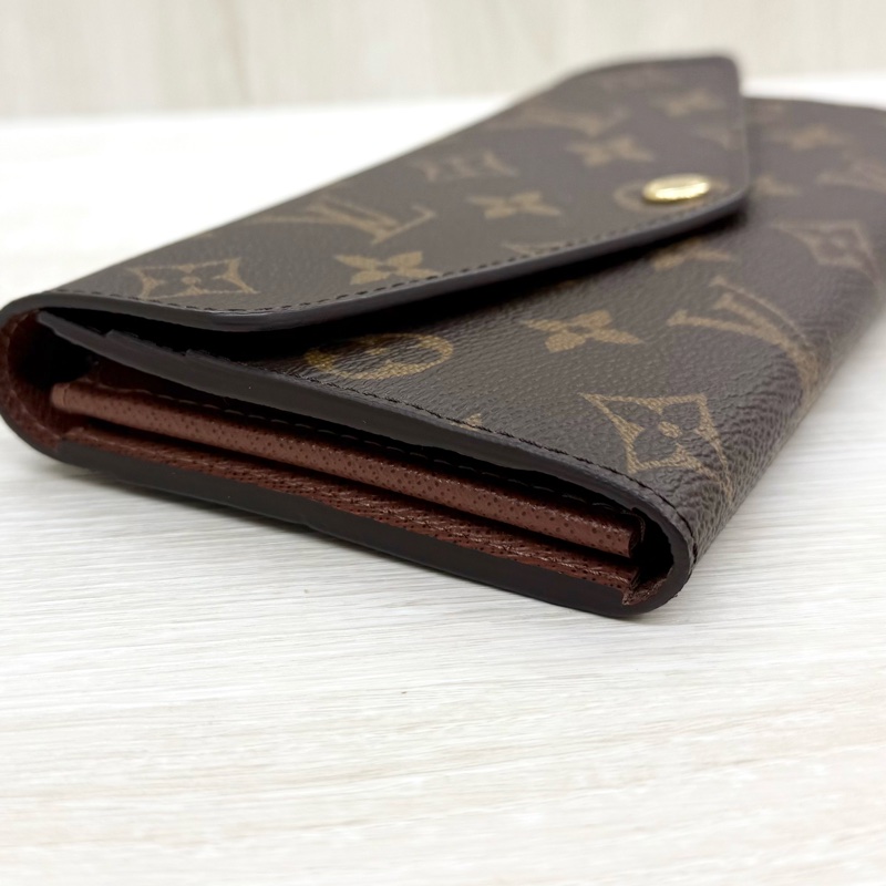 LV原花咖啡內裡下蓋信封長夾M60531-6