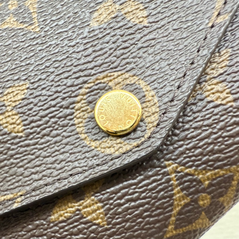 LV原花咖啡內裡下蓋信封長夾M60531-7