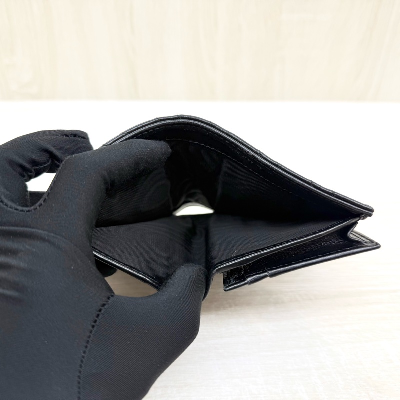 GUCCI黑色馬夢對開短夾466492-8