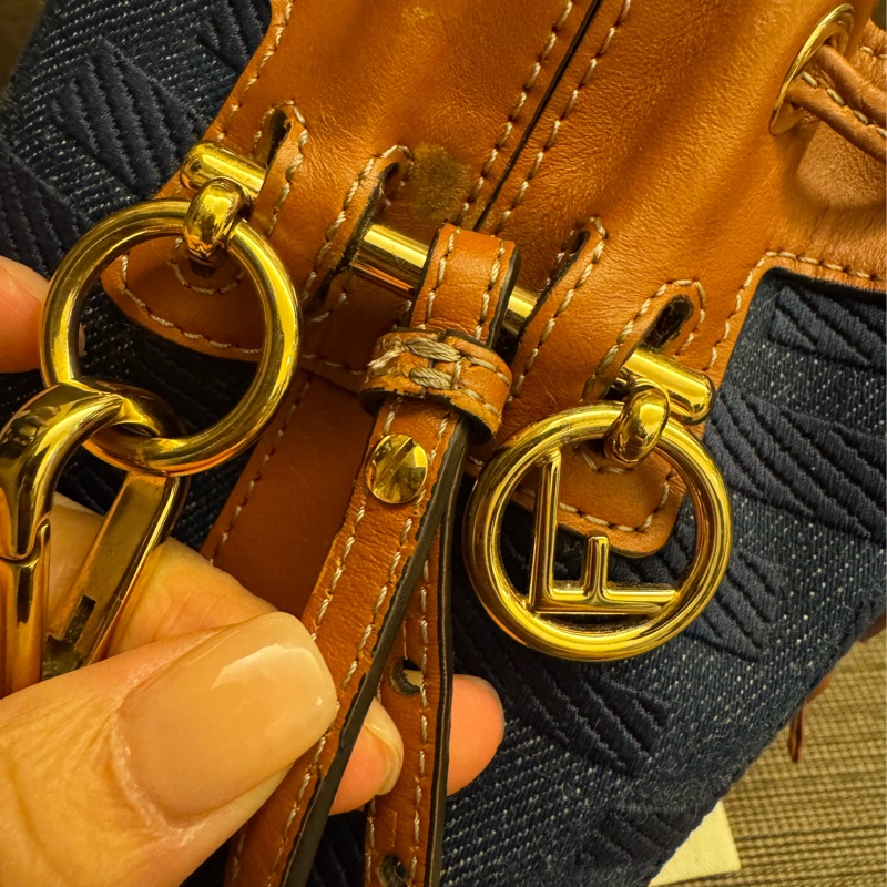 FENDI 牛仔拼皮 迷你小水桶-3