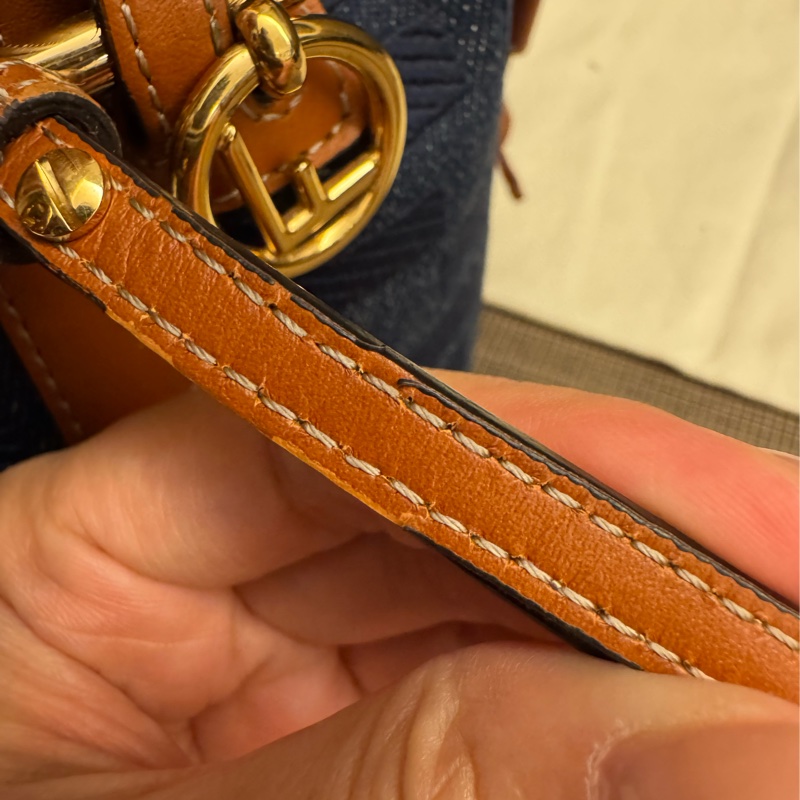 FENDI 牛仔拼皮 迷你小水桶-4