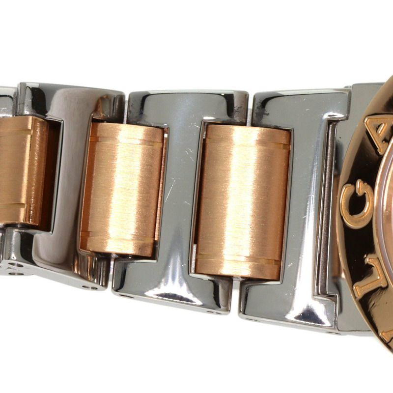 寶格麗 BBLP26SG 女士腕錶，精鋼/SSx18KPG/18KPG-15