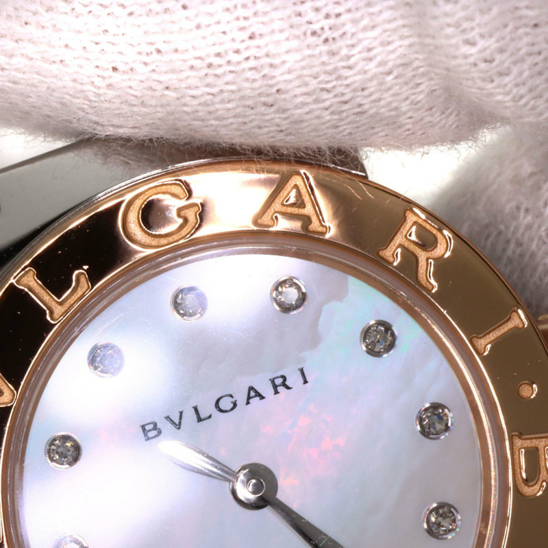 寶格麗 BBLP26SG 女士腕錶，精鋼/SSx18KPG/18KPG-19