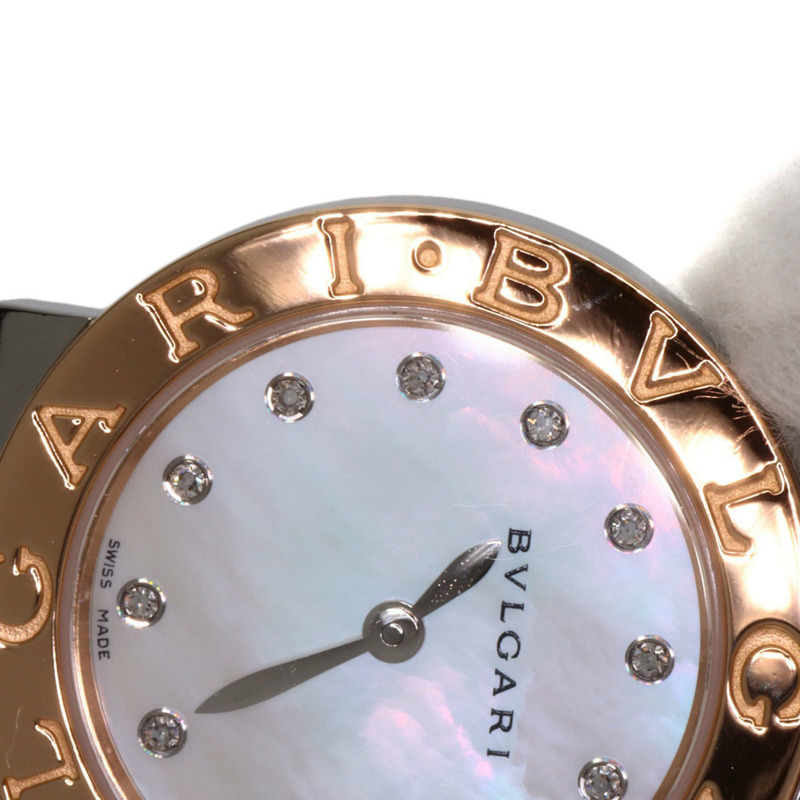 寶格麗 BBLP26SG 女士腕錶，精鋼/SSx18KPG/18KPG-20