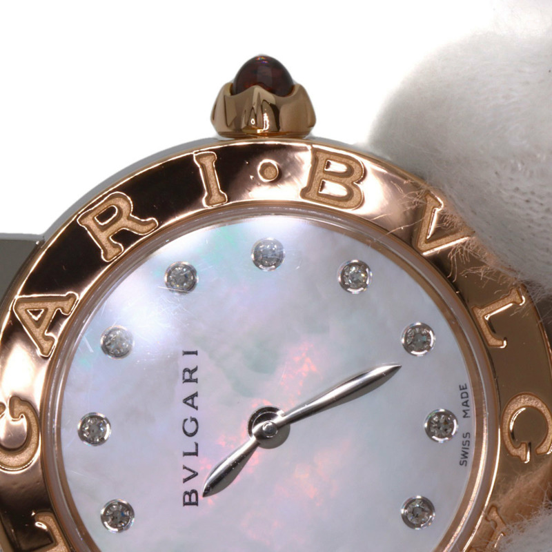 寶格麗 BBLP26SG 女士腕錶，精鋼/SSx18KPG/18KPG-21