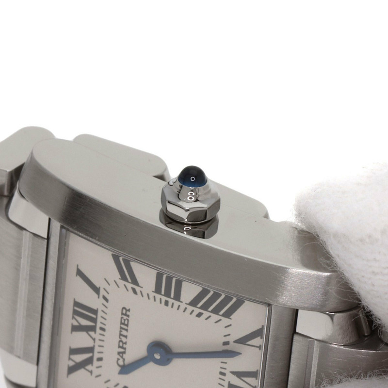 卡地亞 Tank Française W51008Q3 SM 女士精鋼腕錶-21