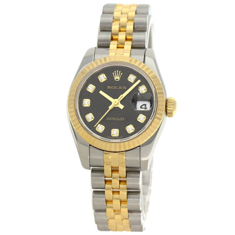 勞力士 179173G Datejust 10P 鑲鑽腕錶 不鏽鋼/SSx18K黃金/18K黃金 女士勞力士