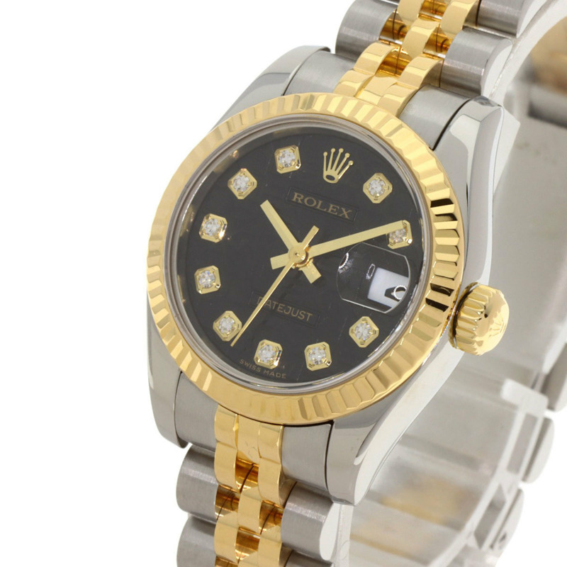 勞力士 179173G Datejust 10P 鑲鑽腕錶 不鏽鋼/SSx18K黃金/18K黃金 女士勞力士-2