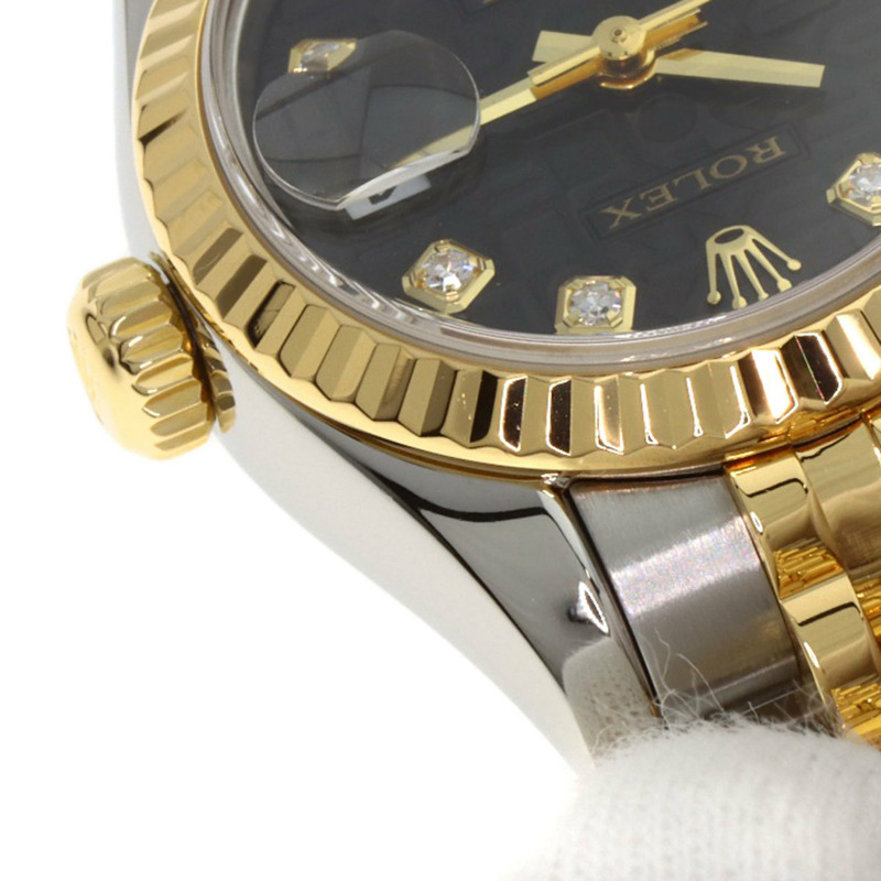 勞力士 179173G Datejust 10P 鑲鑽腕錶 不鏽鋼/SSx18K黃金/18K黃金 女士勞力士-13