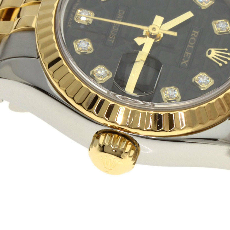 勞力士 179173G Datejust 10P 鑲鑽腕錶 不鏽鋼/SSx18K黃金/18K黃金 女士勞力士-14