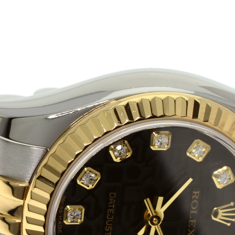 勞力士 179173G Datejust 10P 鑲鑽腕錶 不鏽鋼/SSx18K黃金/18K黃金 女士勞力士-16