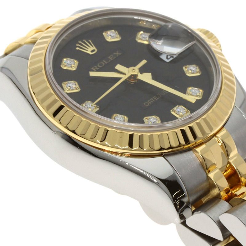 勞力士 179173G Datejust 10P 鑲鑽腕錶 不鏽鋼/SSx18K黃金/18K黃金 女士勞力士-21