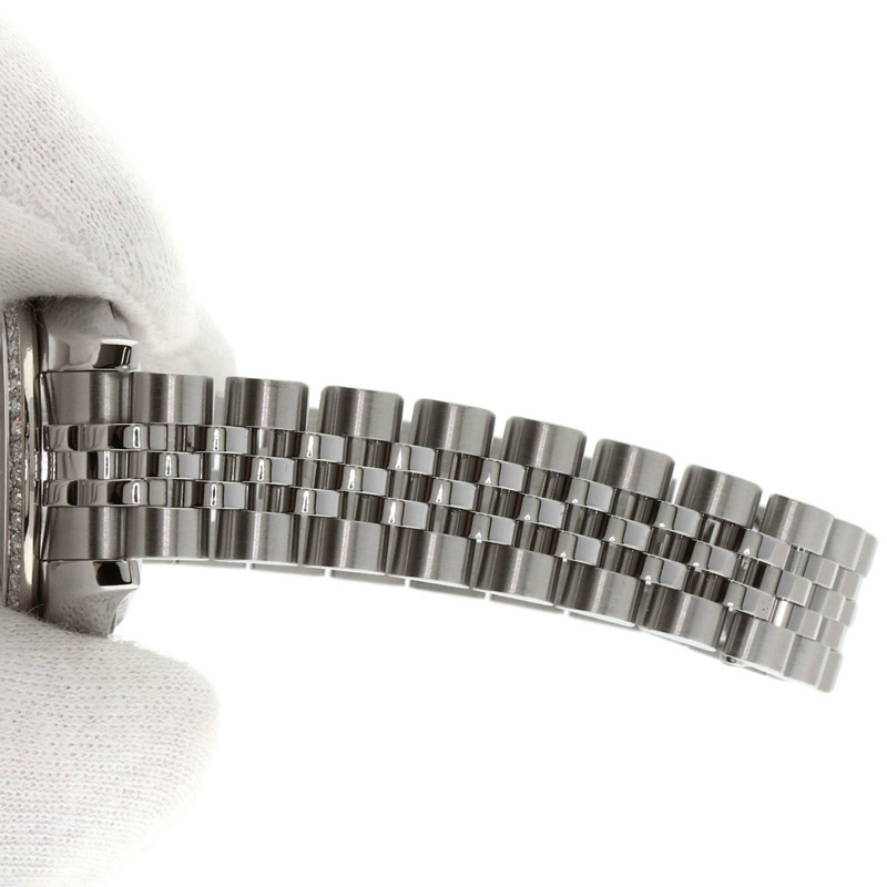 勞力士 179384G Datejust 10 件組鑲鑽錶圈腕錶，精鋼/SS/18K 白金材質，鑲鑽，女士款-8