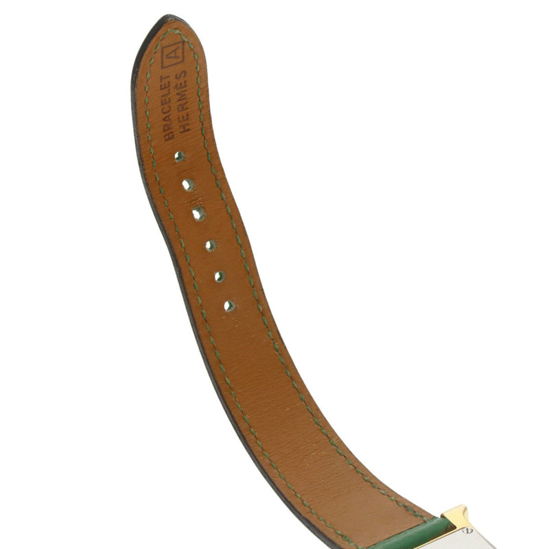 愛馬仕 HH1.201 H 女士腕錶,鍍金/皮革-11