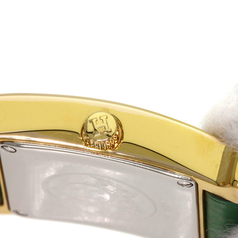 愛馬仕 HH1.201 H 女士腕錶,鍍金/皮革-13