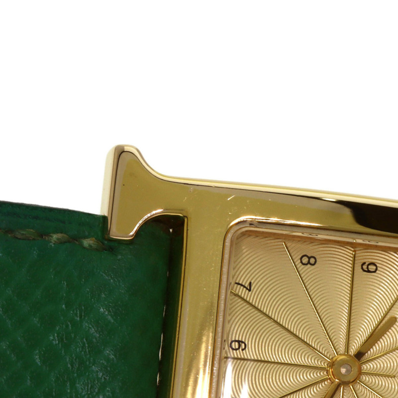 愛馬仕 HH1.201 H 女士腕錶,鍍金/皮革-22