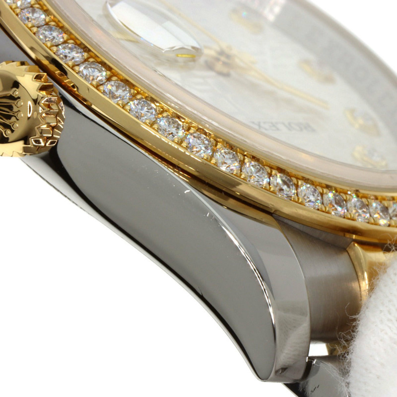 勞力士 116243G Datejust 10P 鑲鑽錶圈腕錶，精鋼/SSx18KG 錶殼，鑲鑽，男士腕錶-10